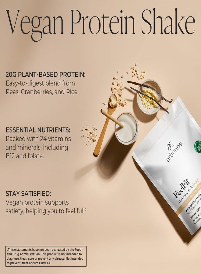 Arbonne Feelfit Pea Protein Shake - Daily Supplement Powder, Vegan Protein for Support of Overall Health, Energy and Well-Being, Vanilla - Image 2